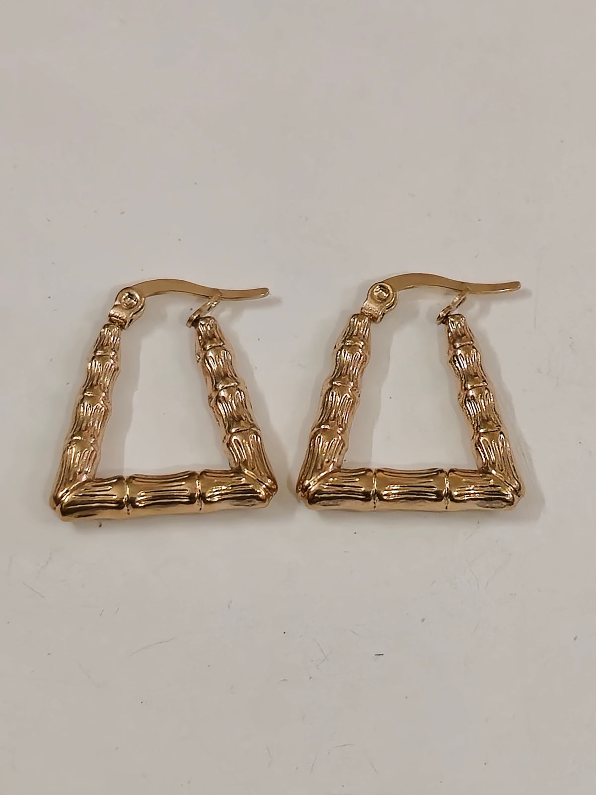 Triangle bamboo earring