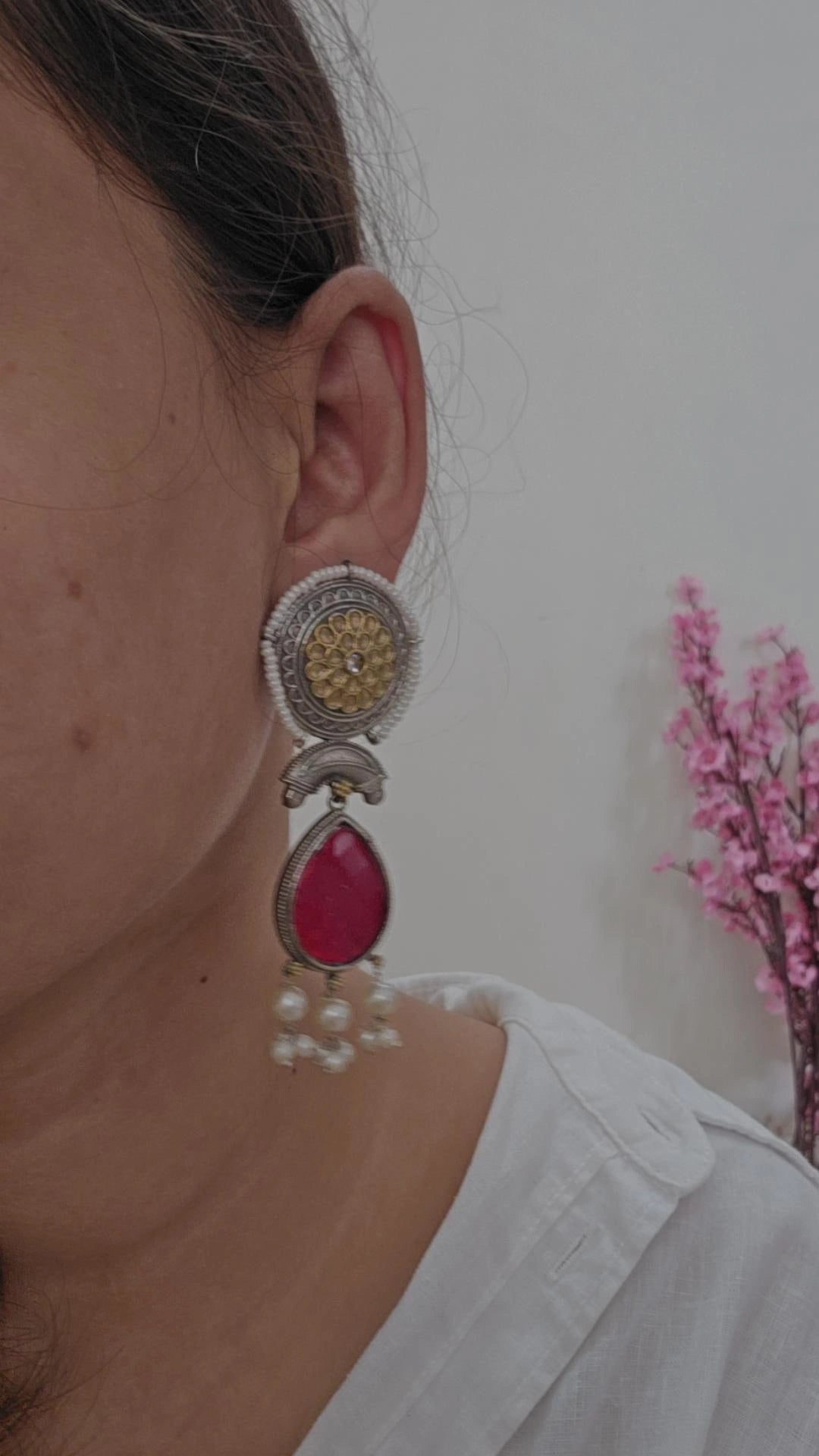 Ruby Phuljhar Earring