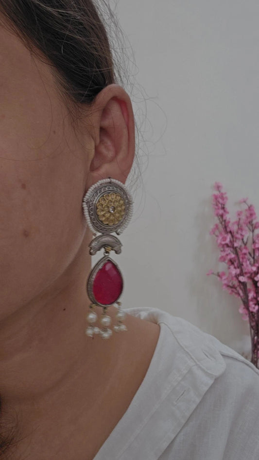 Ruby Phuljhar Earring