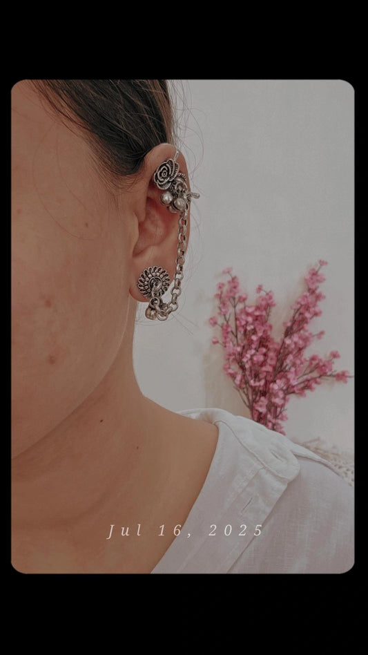 Rose Sunrice Earcuffs